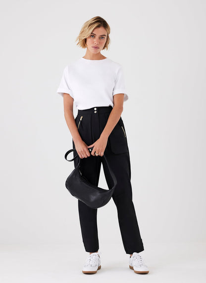 Black Tapered Trousers