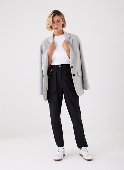 Black Tapered Trousers