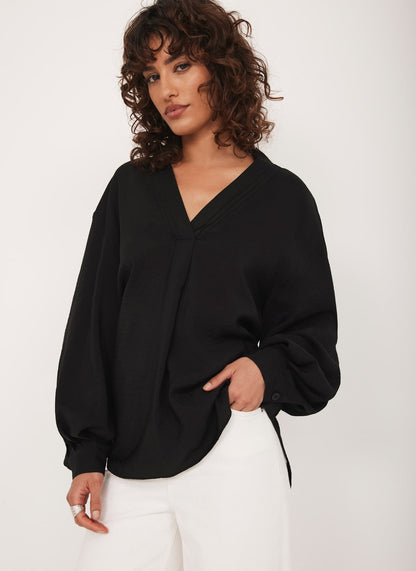 Black Throw On Shirt