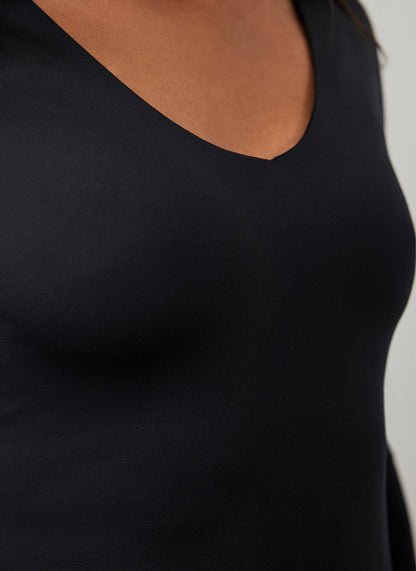 Black V Neck Layering Top