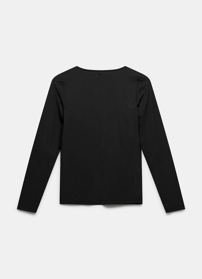 Black V Neck Layering Top