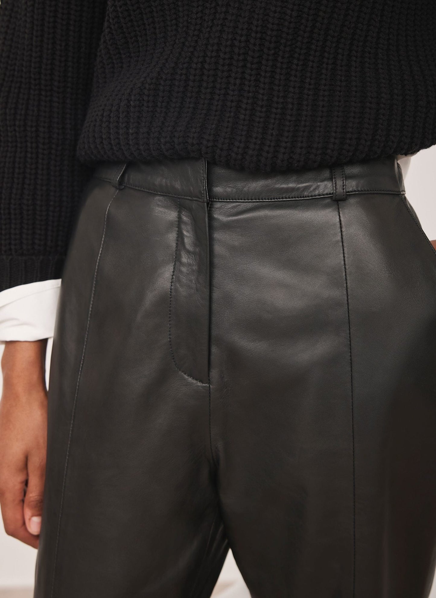 Black Button Detail Layered Shirt Knit Jumper