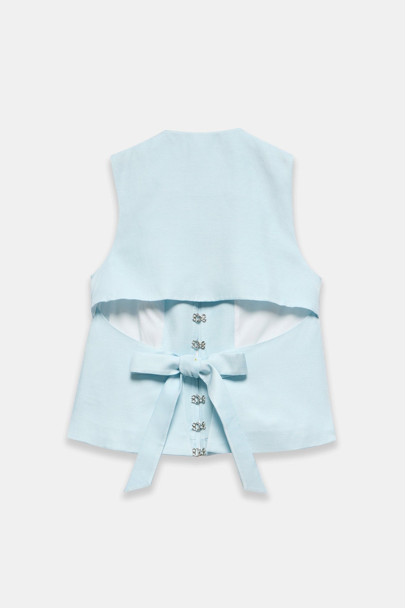 Blue Tie Back Waistcoat