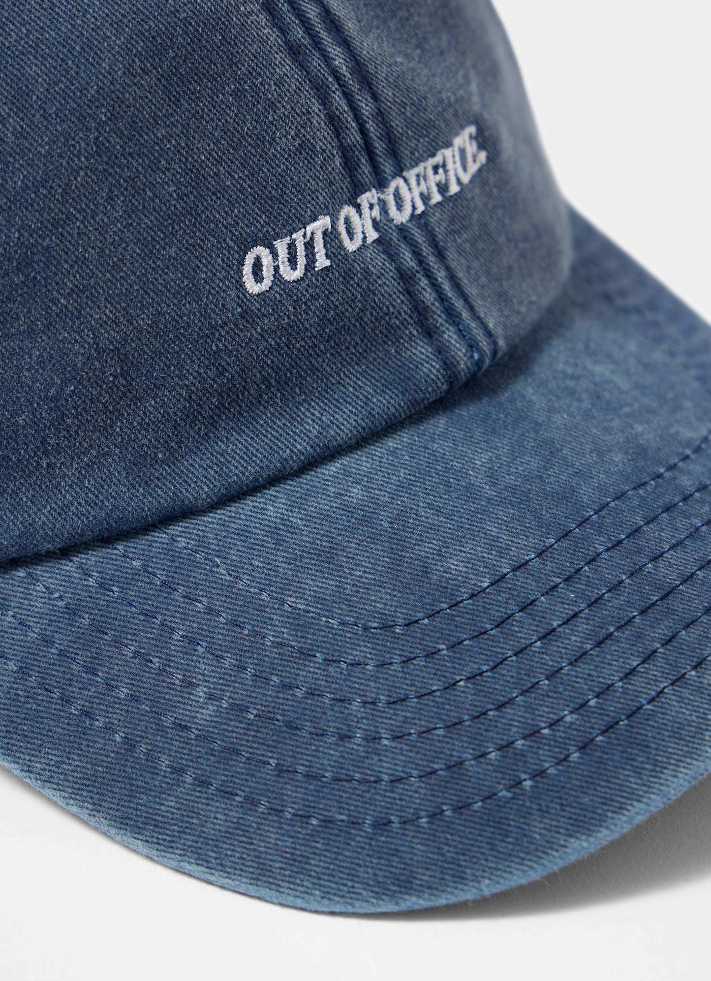 Blue Denim Slogan Cap