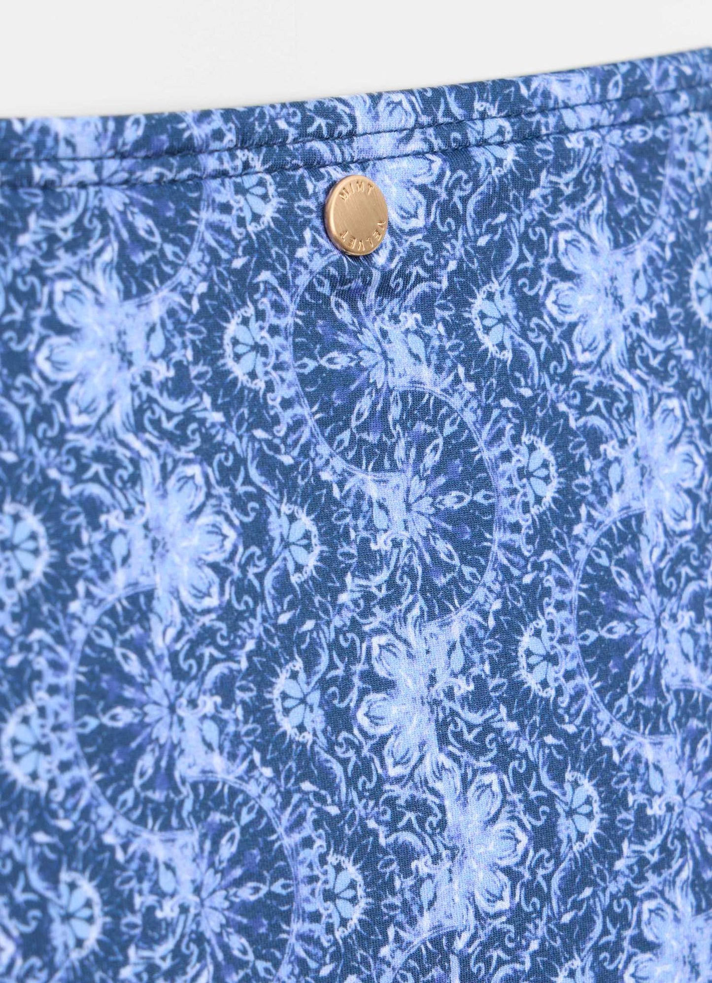 Blue Paisley Print Bikini Bottoms