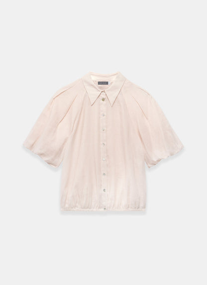 Pink Puff Sleeve Shirt