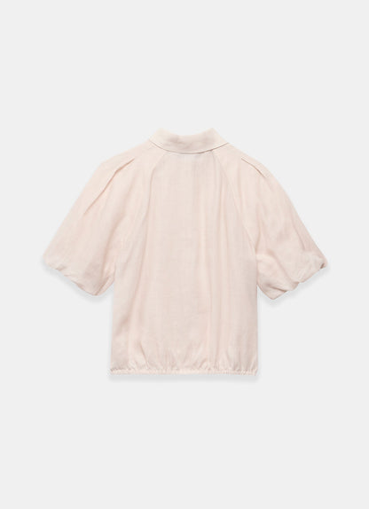 Pink Puff Sleeve Shirt