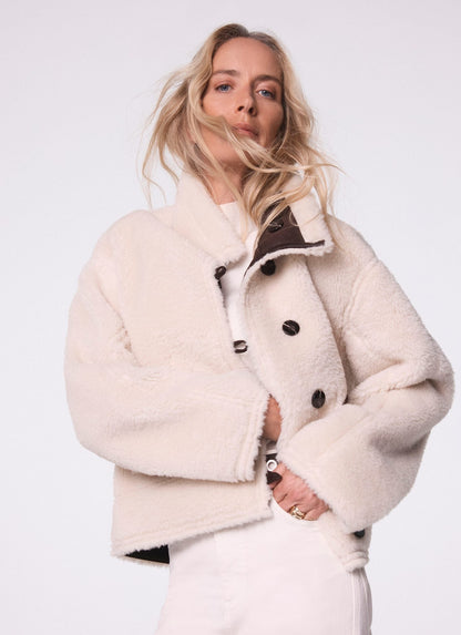 Brown Reversible Aviator Jacket