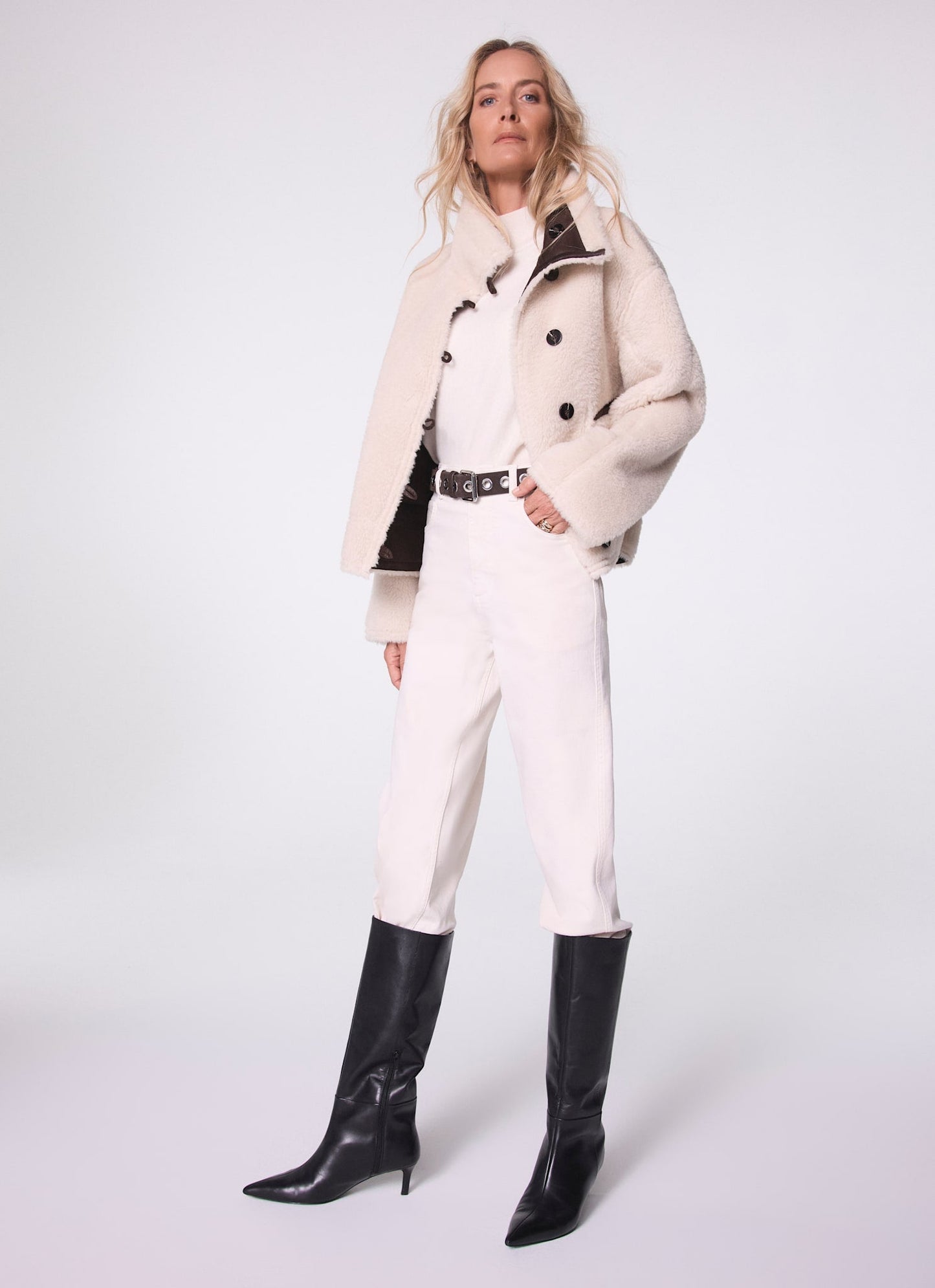 Brown Reversible Aviator Jacket