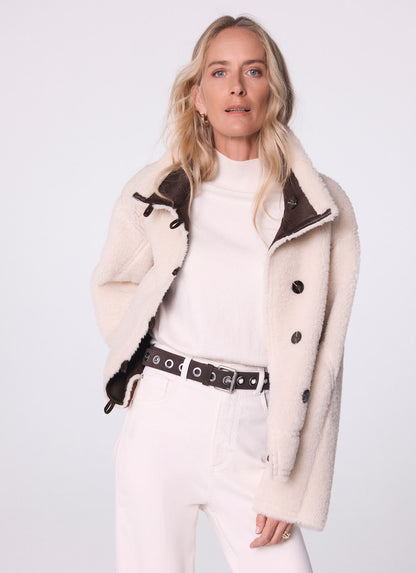 Brown Reversible Aviator Jacket