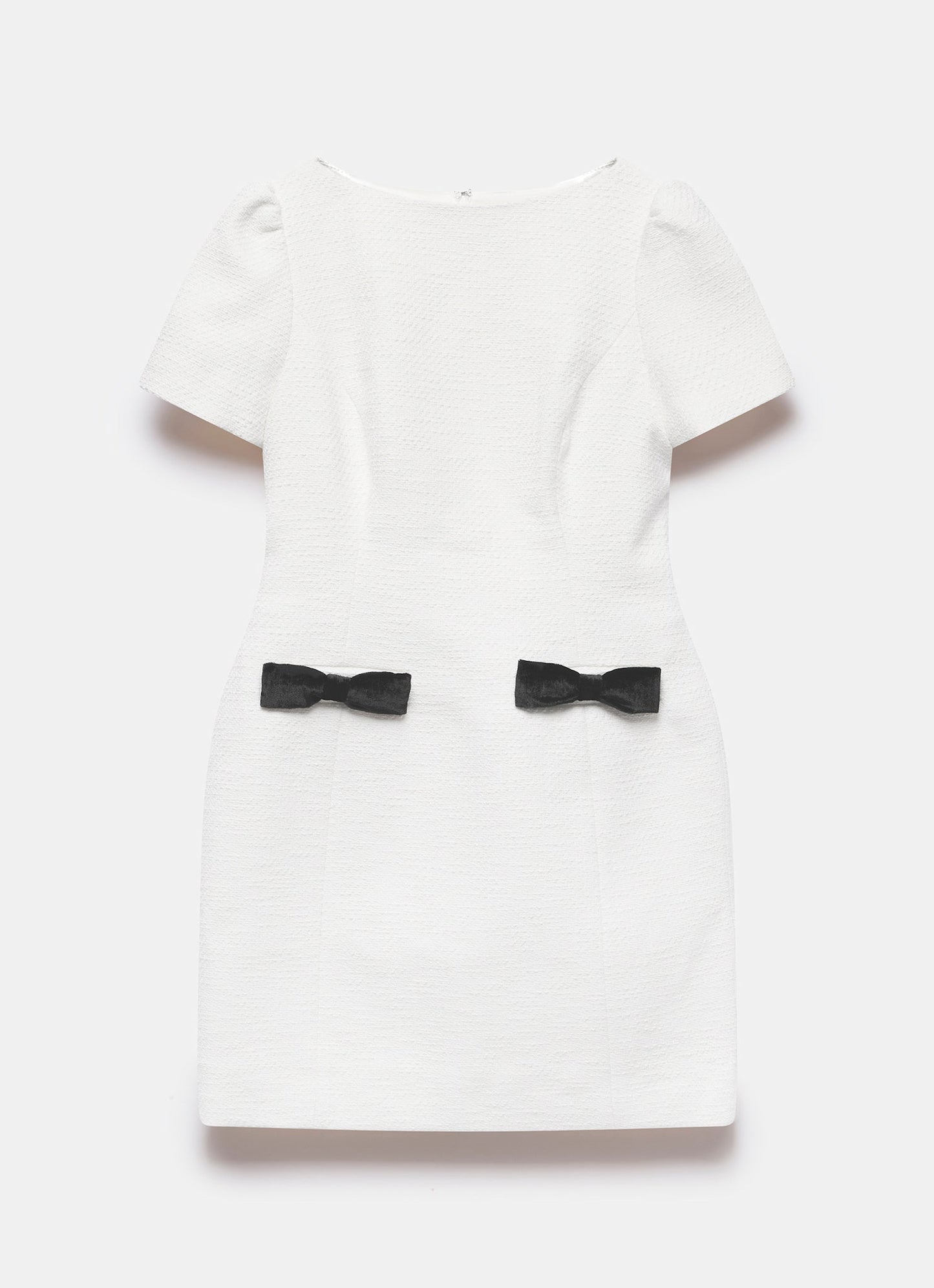 Cream Boucle Mini Dress