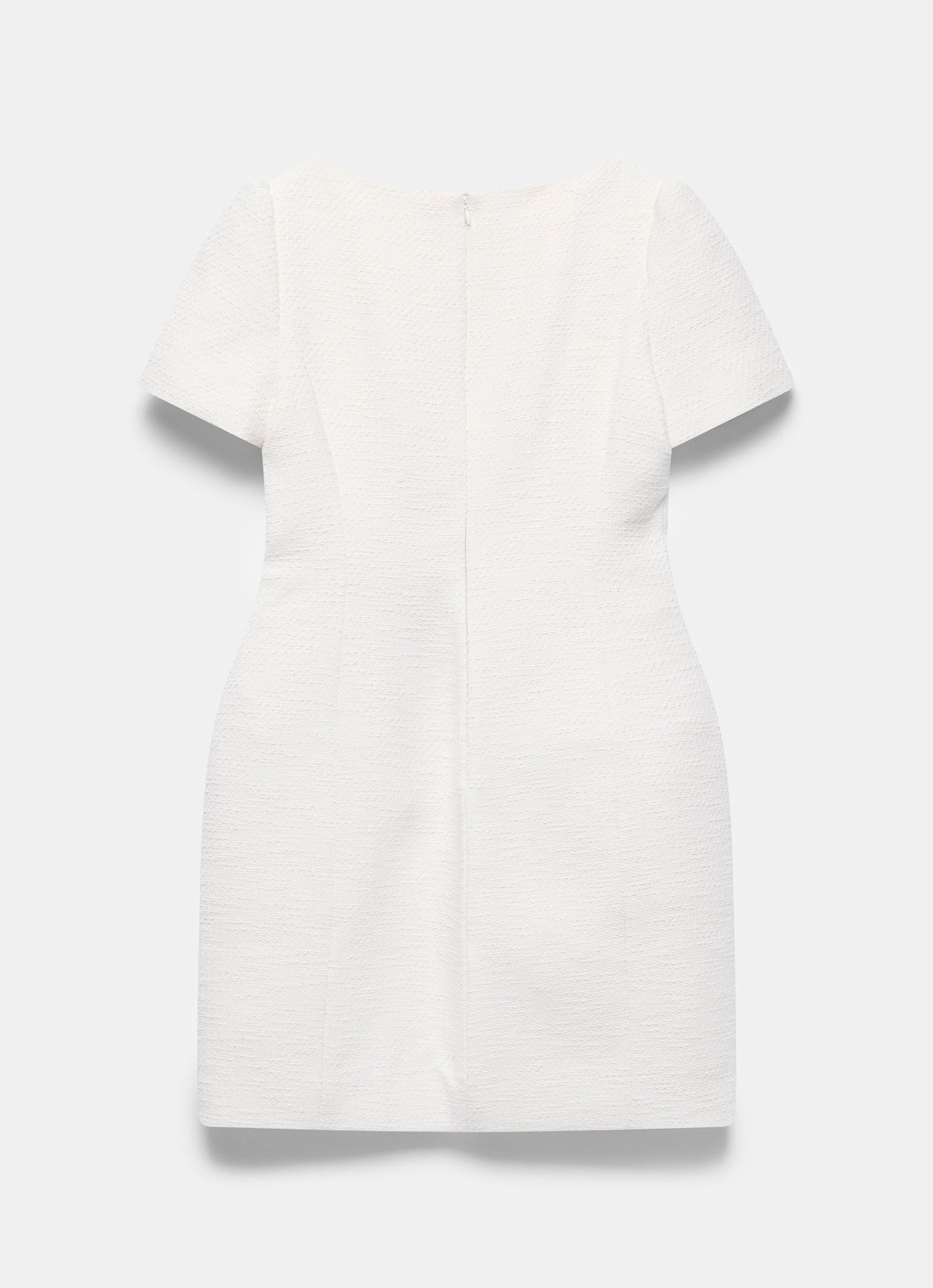 Cream Boucle Mini Dress