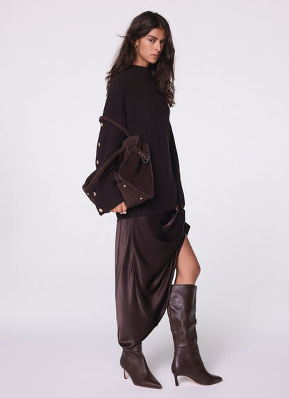 Brown Button Detail Jumper