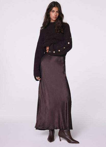 Brown Button Detail Jumper