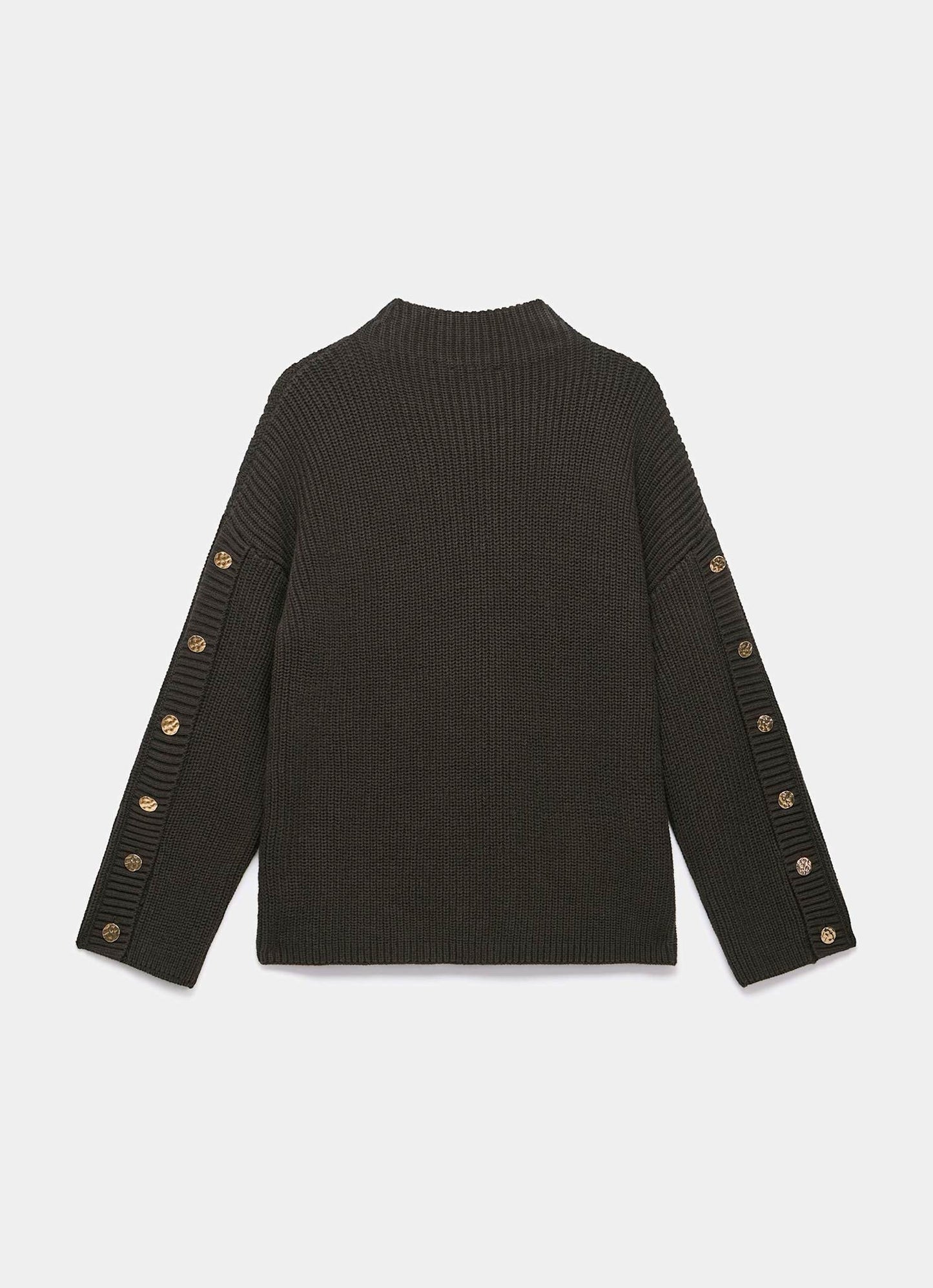Brown Button Detail Jumper