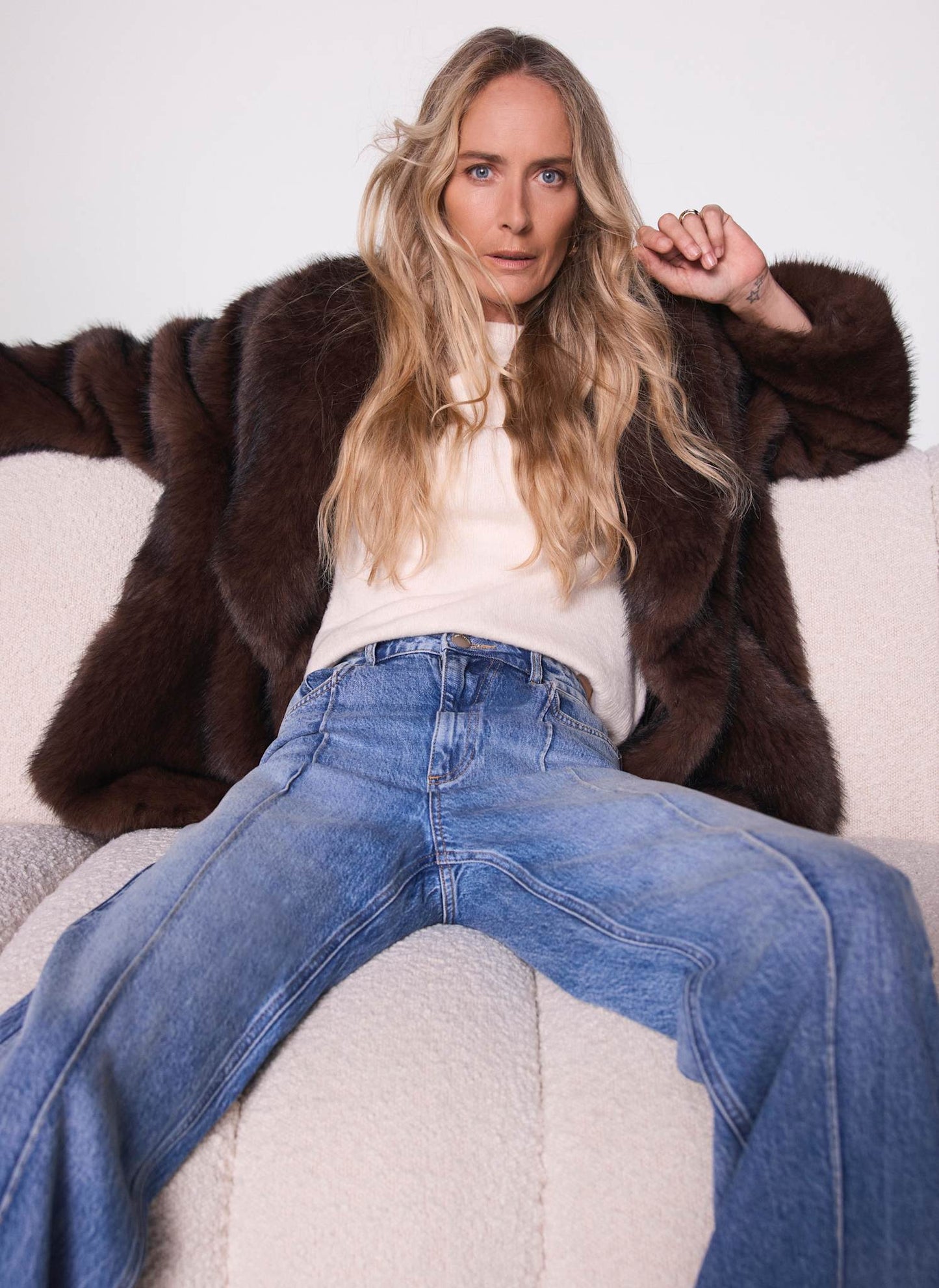 Brown Faux Fur Jacket