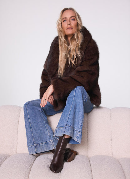 Brown Faux Fur Jacket