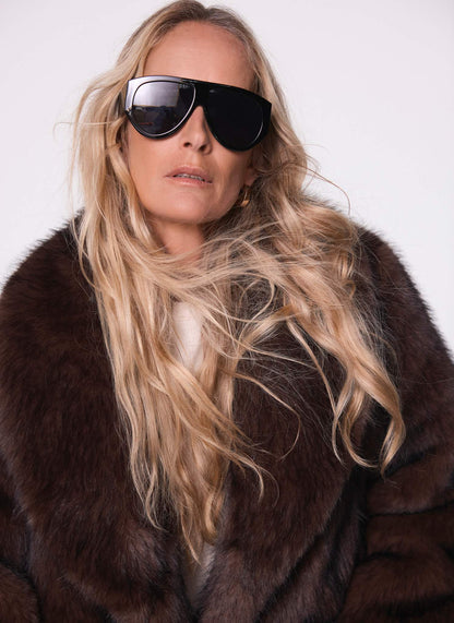 Brown Faux Fur Jacket