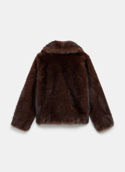 Brown Faux Fur Jacket