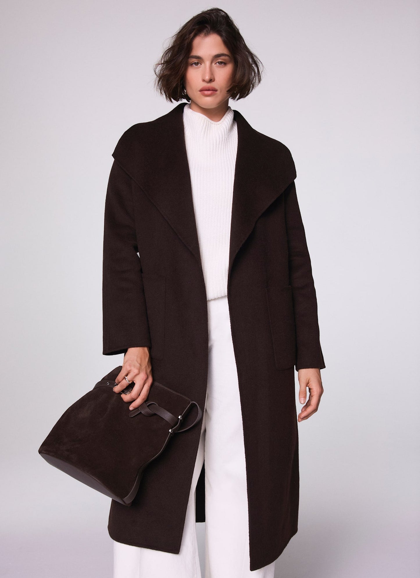 Brown Wool Blend Coat