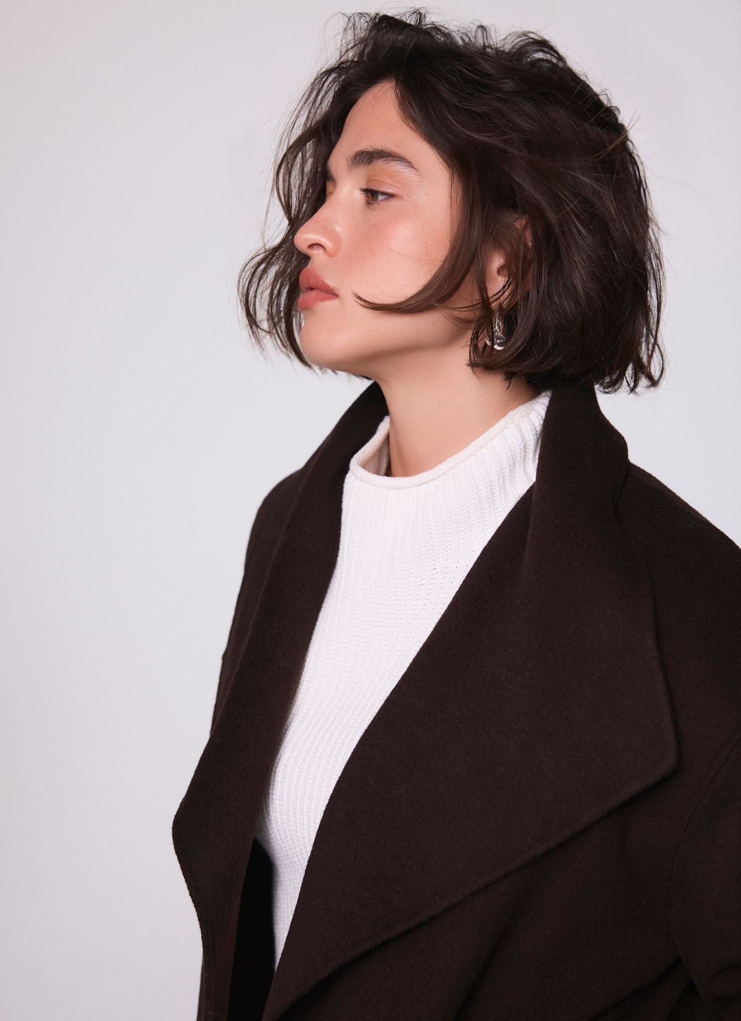 Brown Wool Blend Coat