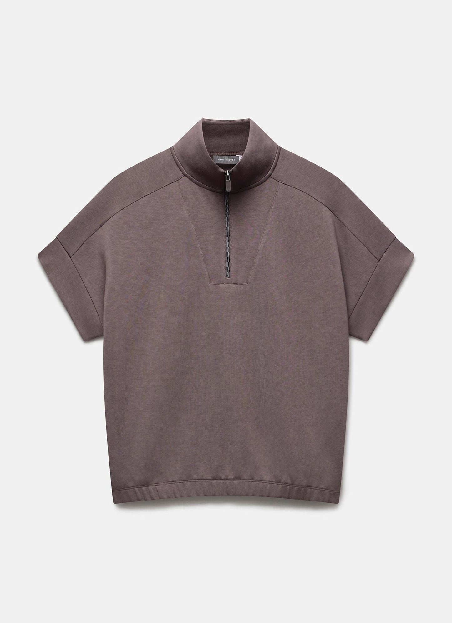Brown Super Soft Short Sleeve Sweatshirt