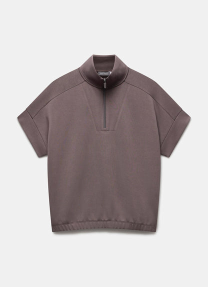 Brown Super Soft Short Sleeve Sweatshirt