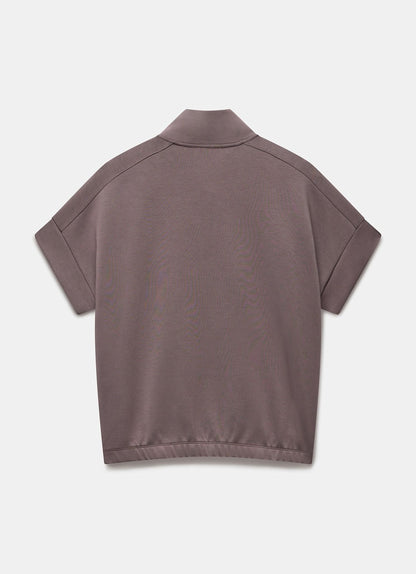 Brown Super Soft Short Sleeve Sweatshirt