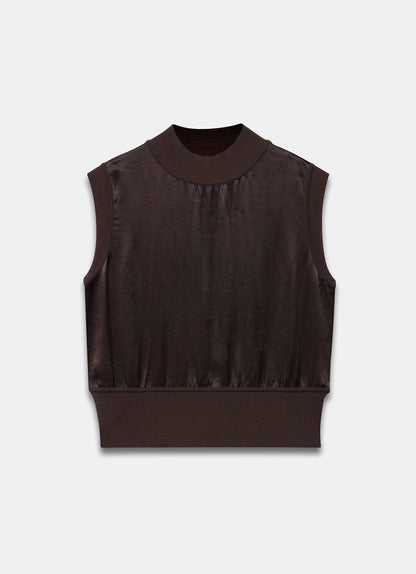 Brown Sleeveless Top