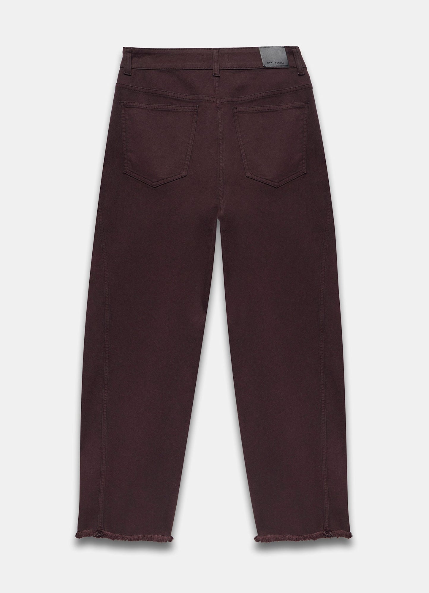 Burgundy Barrel Leg Jeans