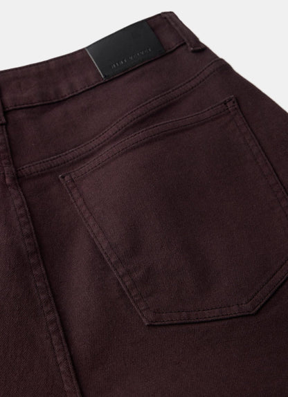 Burgundy Barrel Leg Jeans