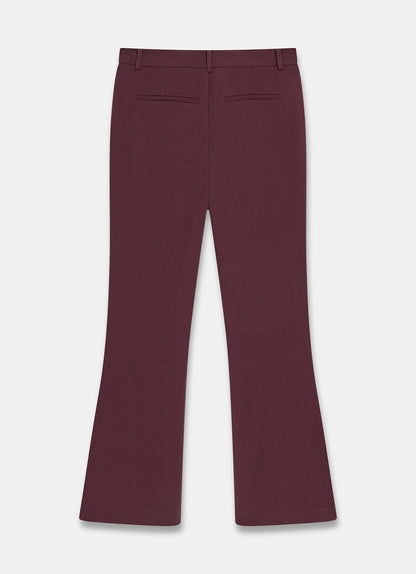 Burgundy Bootcut Trousers