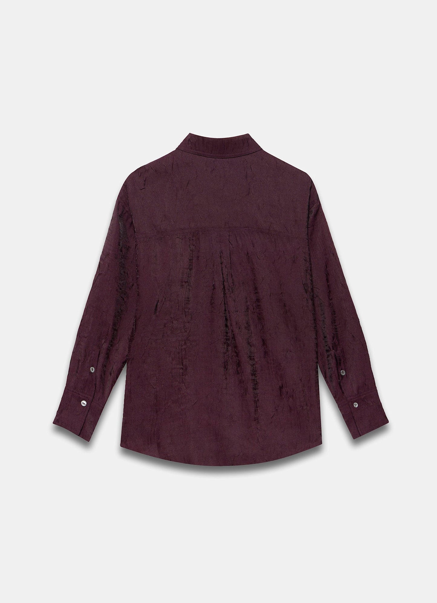 Burgundy Crinkle Textured Shirt