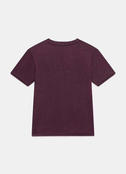 Burgundy Cotton Milan Graphic T-Shirt