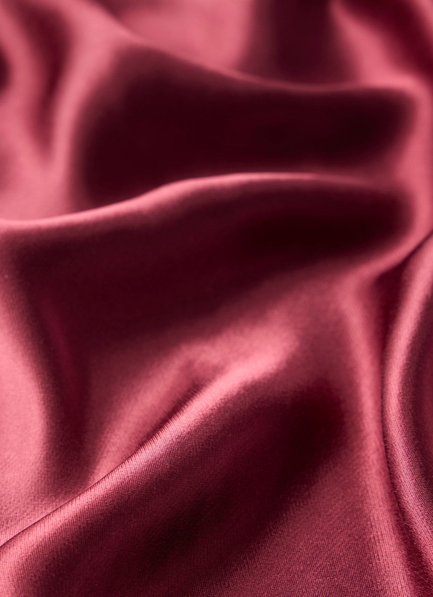 Burgundy Satin Slip Midi Skirt