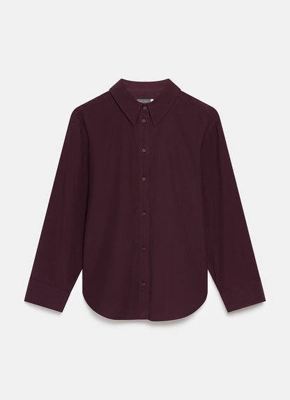 Burgundy Oversized Tailored Shirt