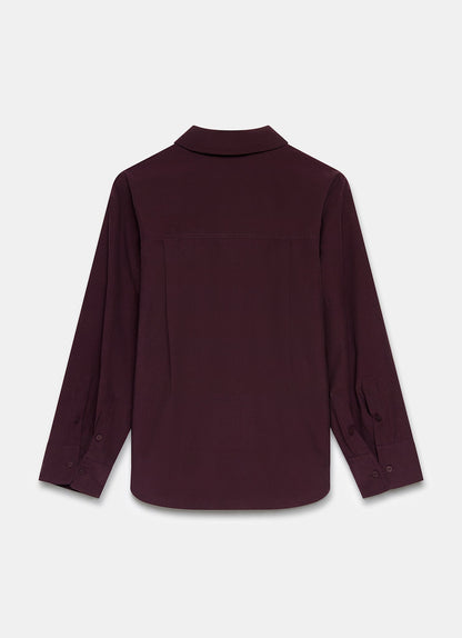 Burgundy Oversized Tailored Shirt