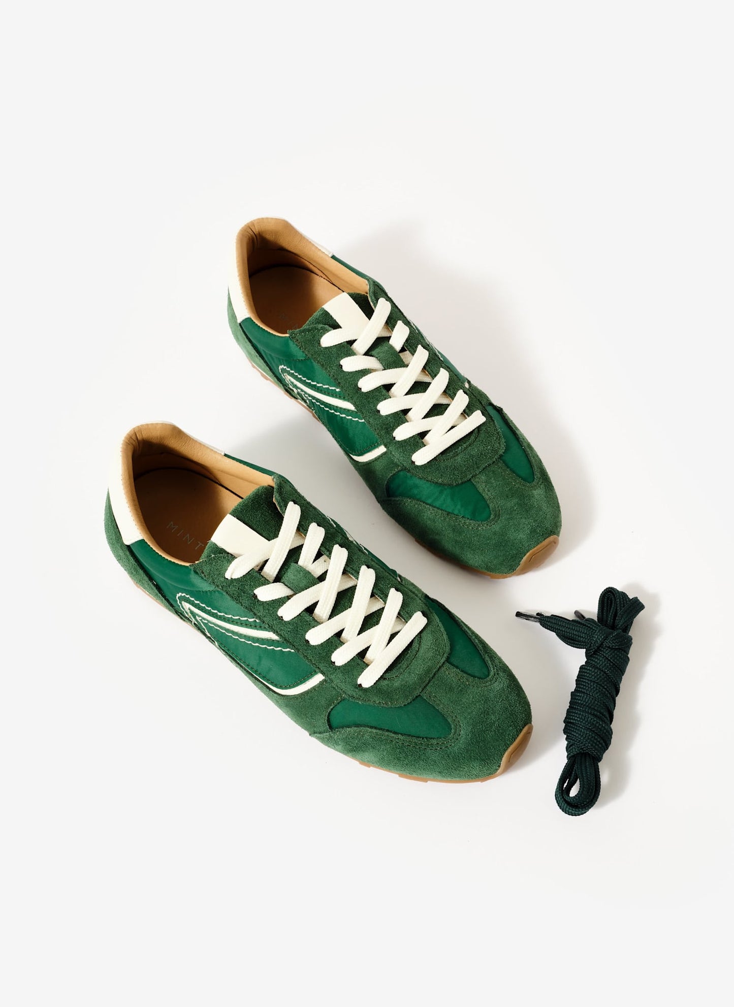 Cali Green Suede Trainers