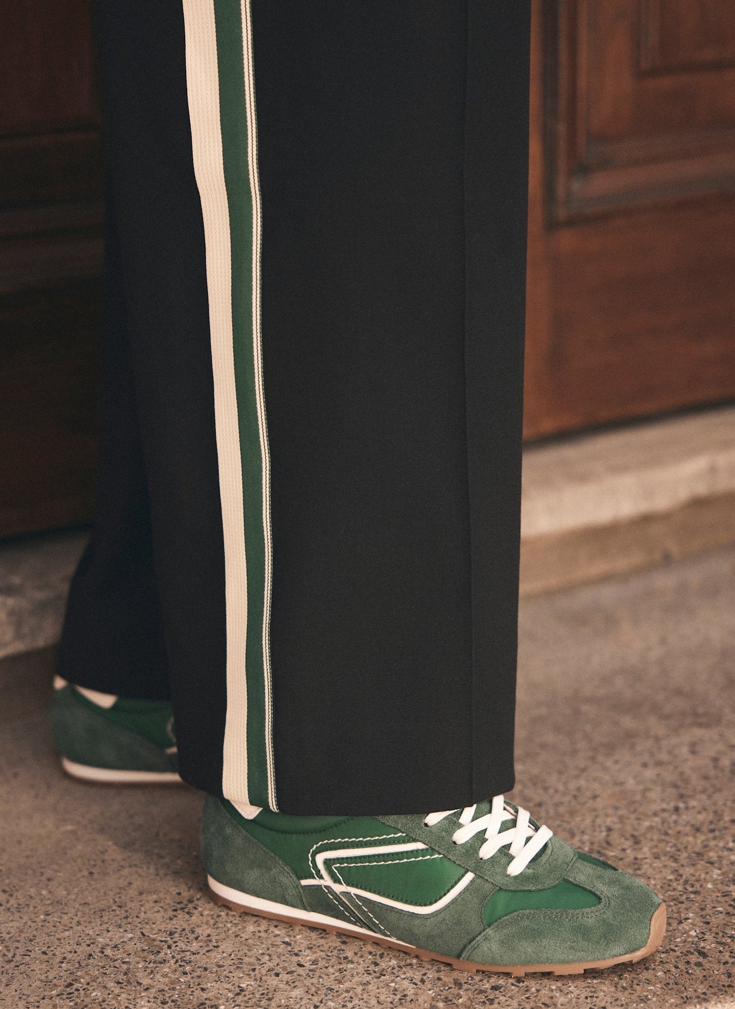 Cali Green Suede Trainers