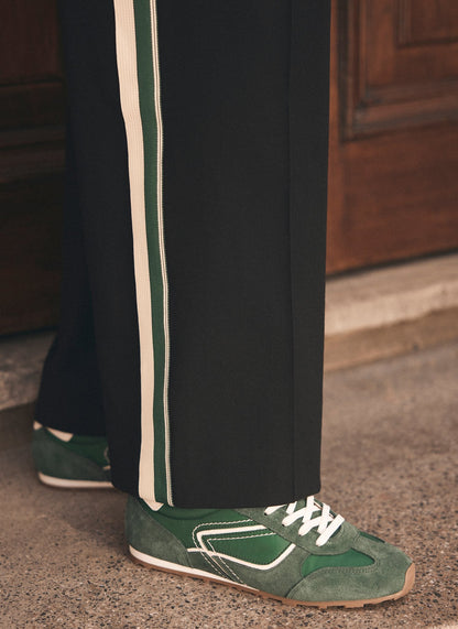 Cali Green Suede Trainers