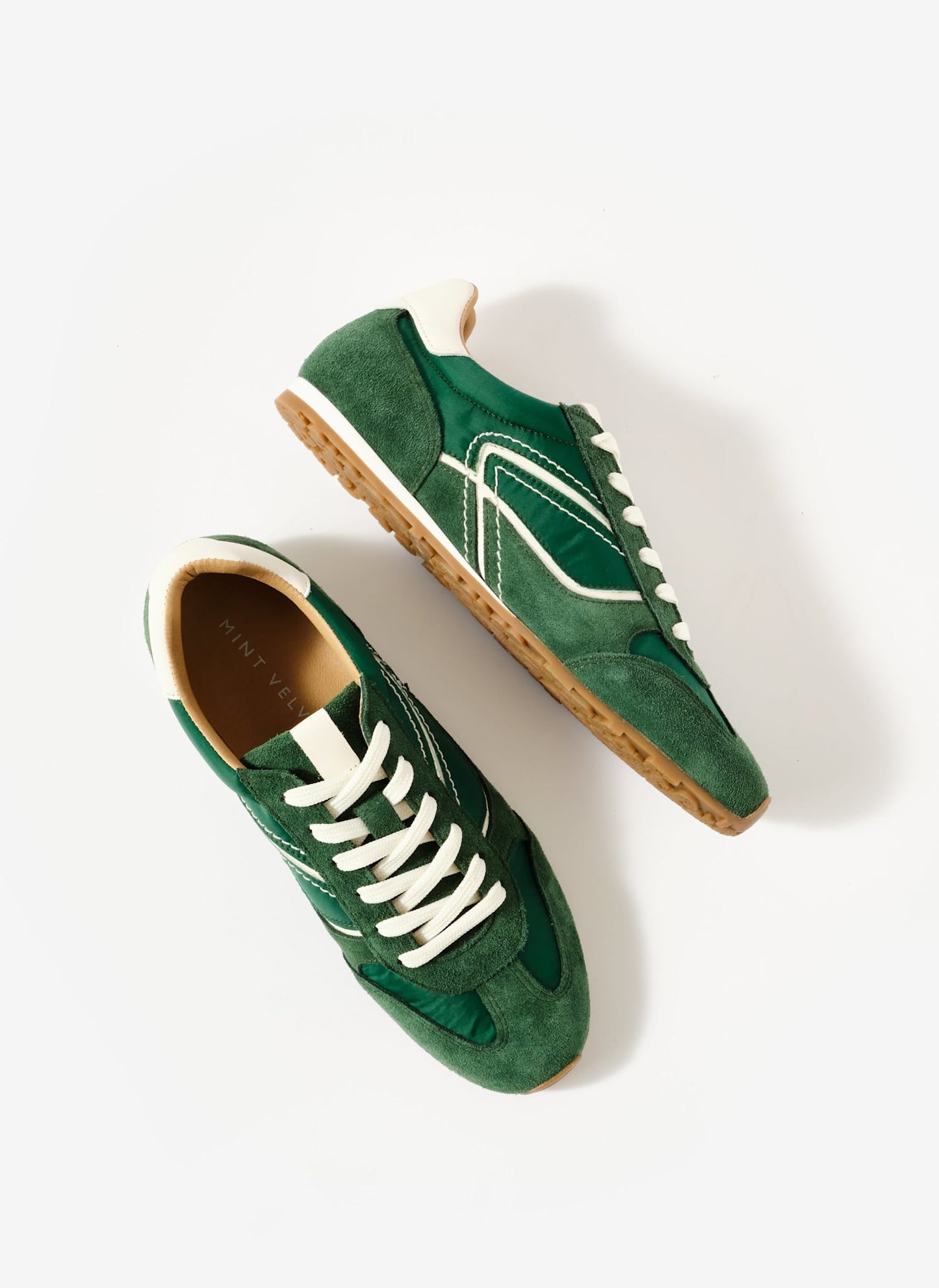 Cali Green Suede Trainers