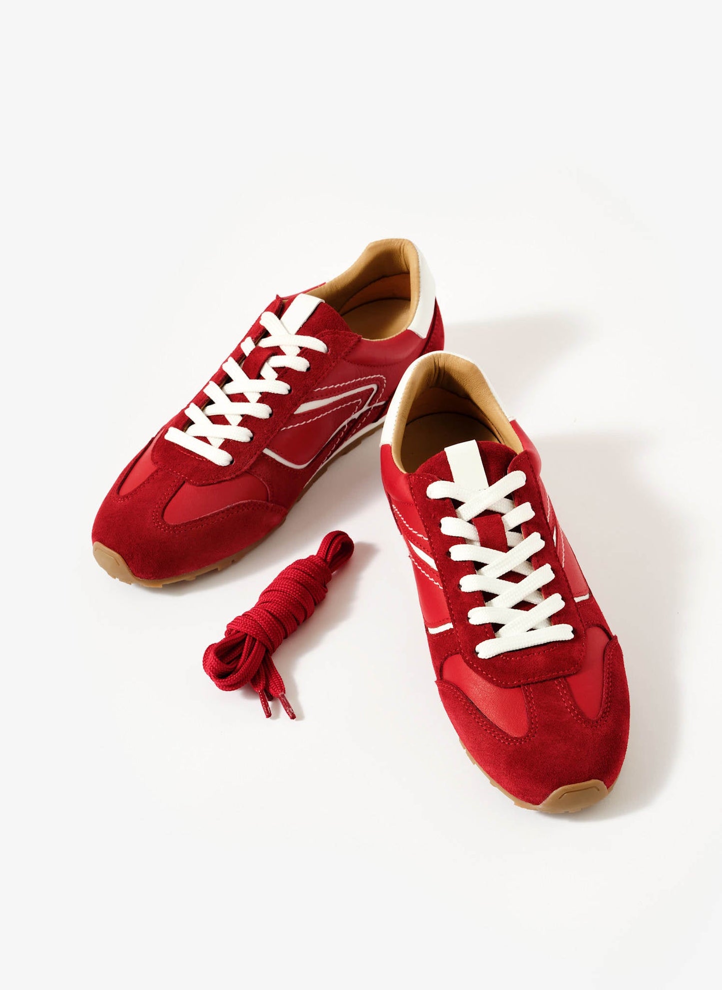 Cali Red Suede Trainers