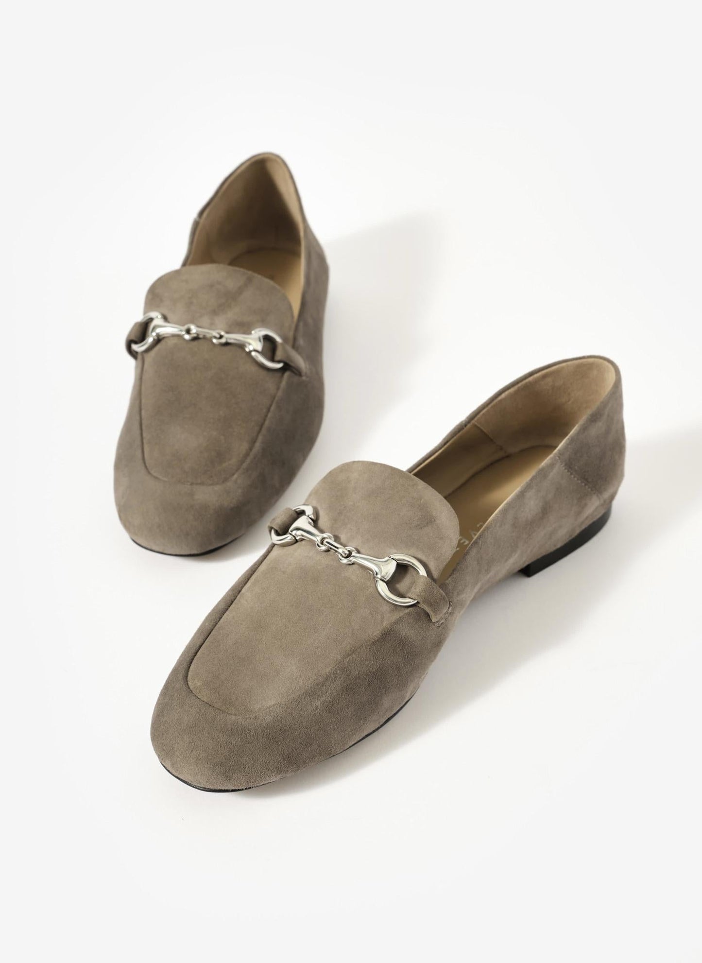 Camille Neutral Suede Loafers