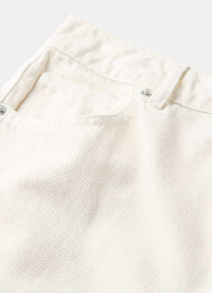Cream Wide Leg Jeans