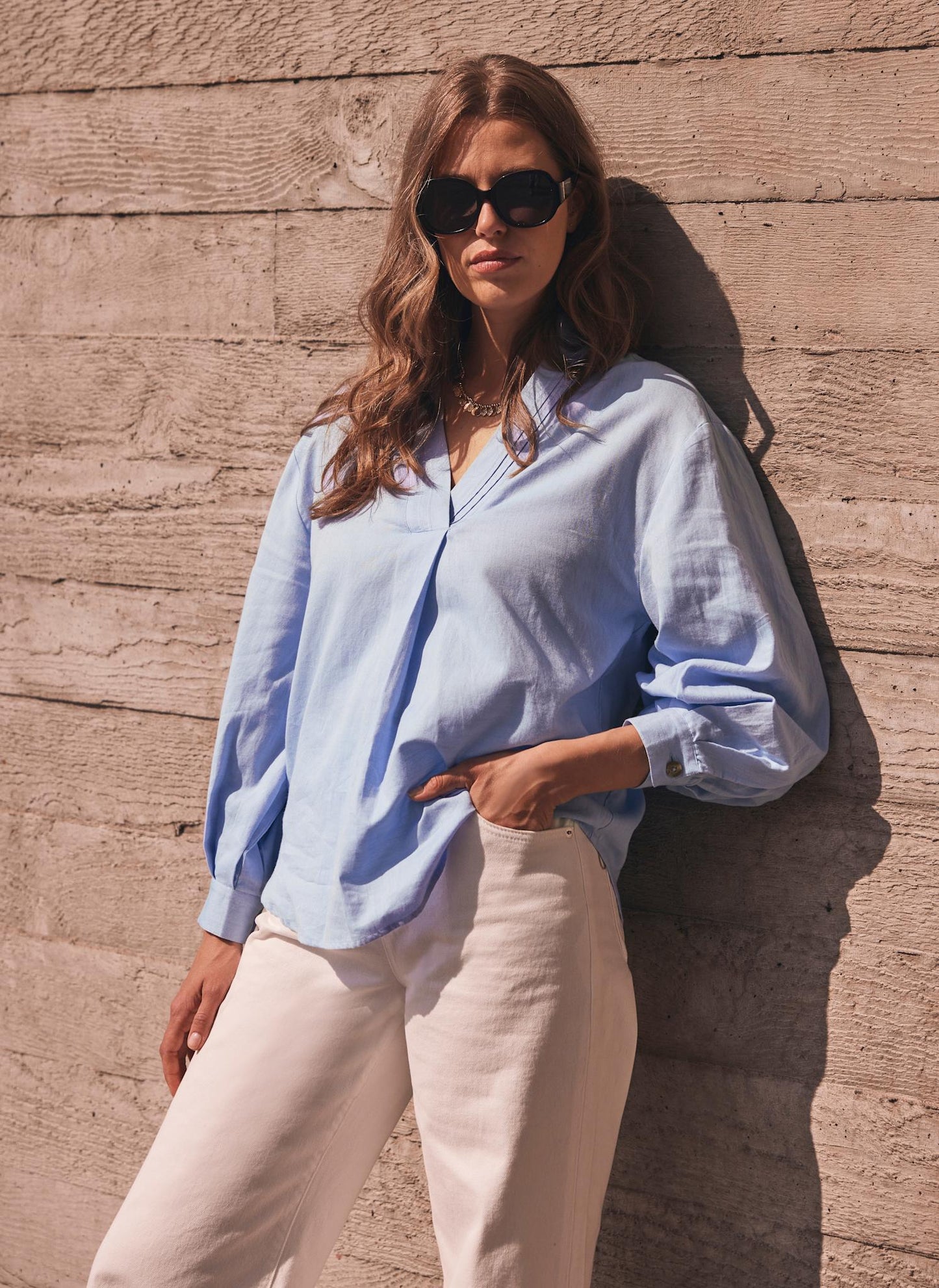 Blue Chambray Blouse