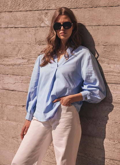 Blue Chambray Blouse