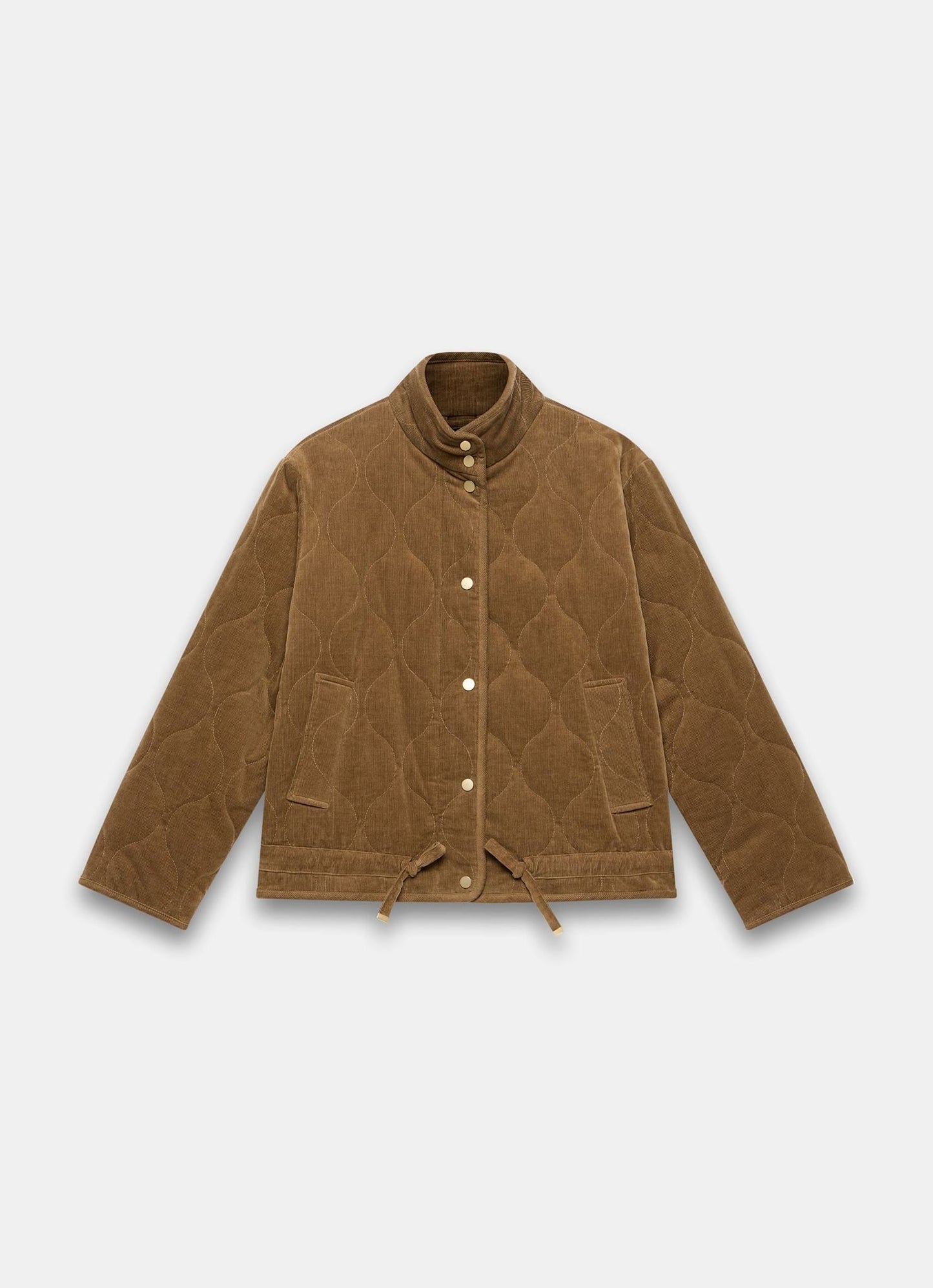 Brown Corduroy Quilted Jacket