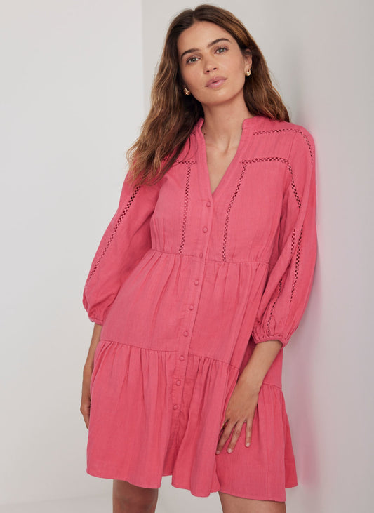 Pink Cotton Mini Dress