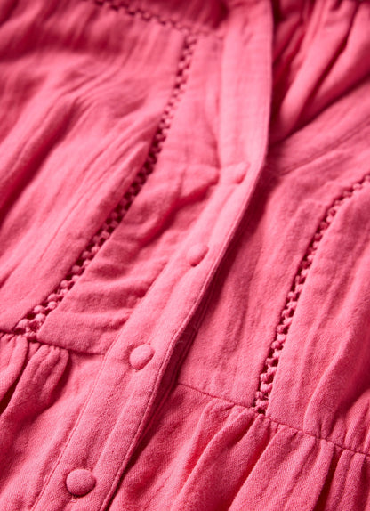 Pink Cotton Mini Dress