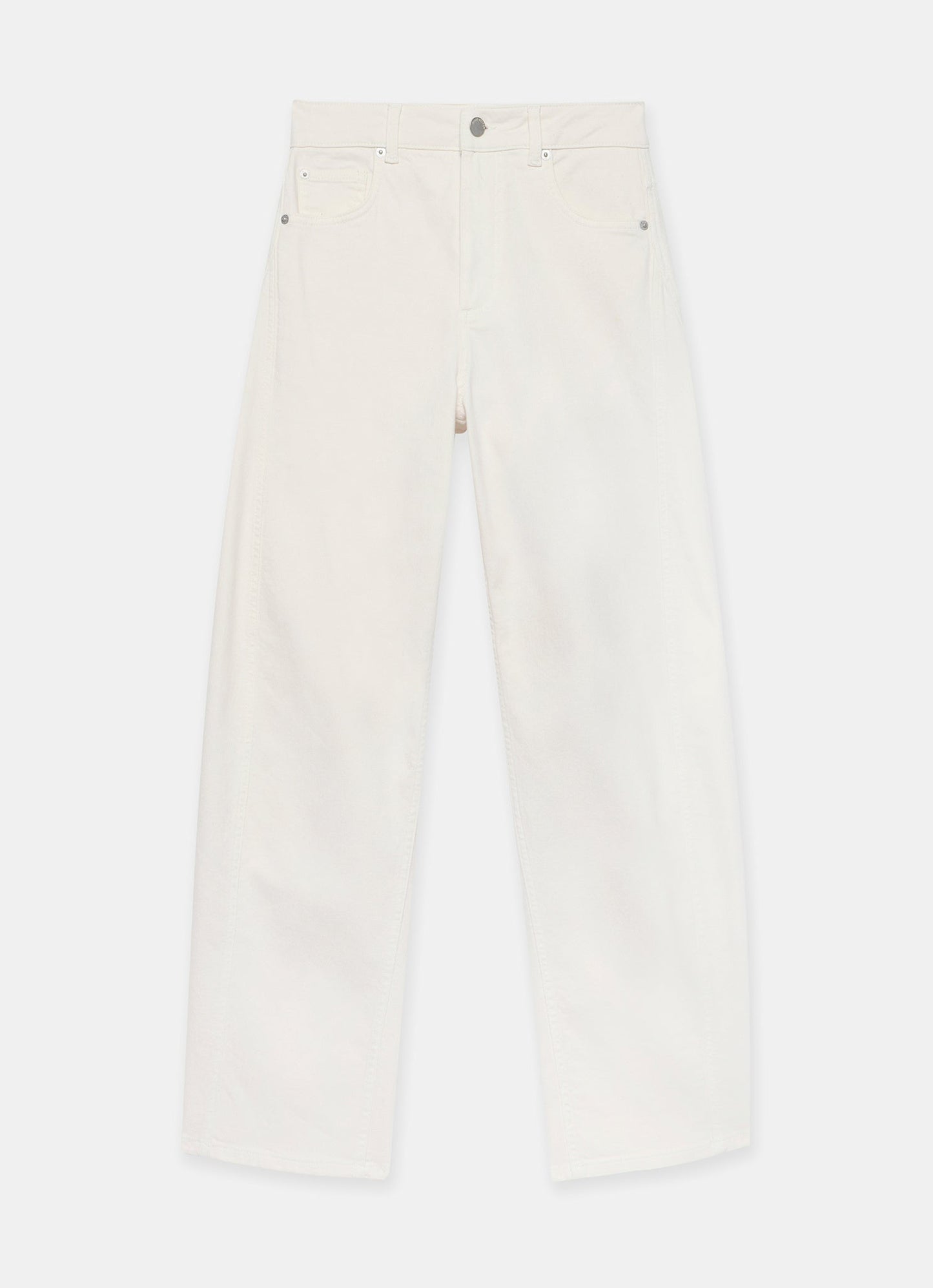 Cream Barrel Leg Jeans